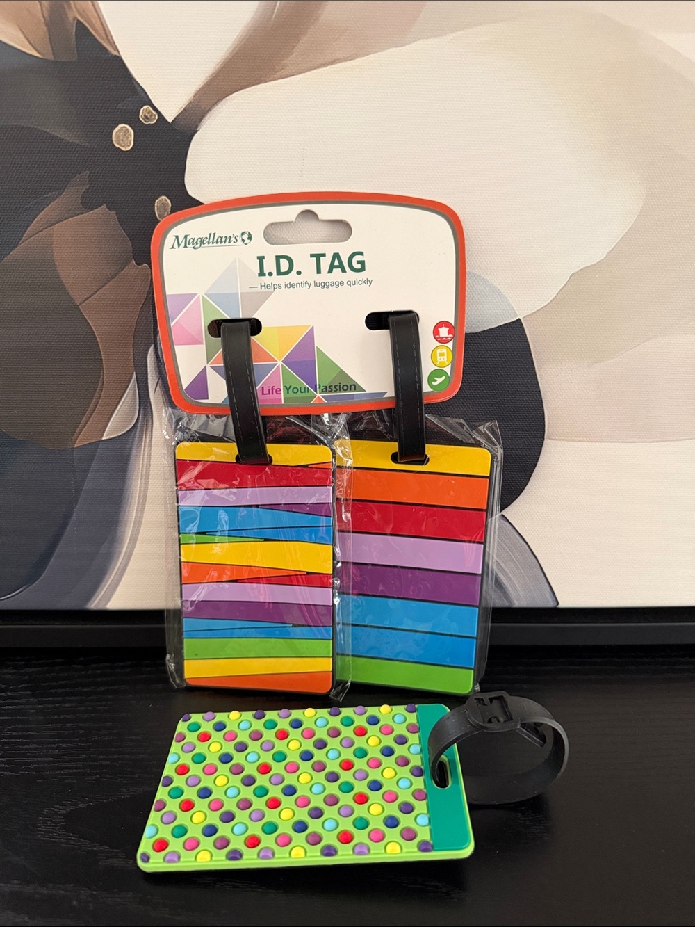 Magellan’s Set of 3 Colorful PVC Luggage Tags